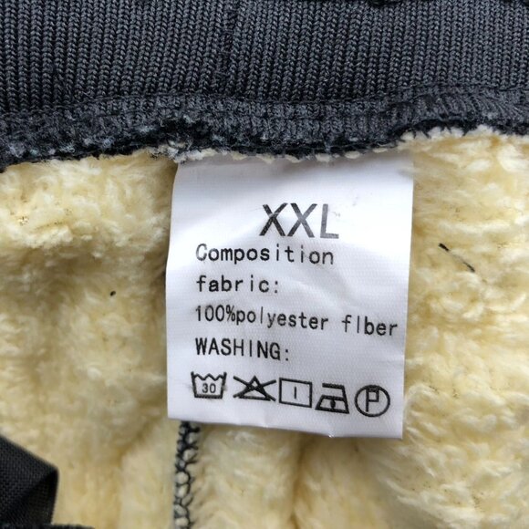 New Sport Men's Jogger Pants XXL Black Fleece Lined Warm Winter Pull on Drawstri - Picture 3 of 11